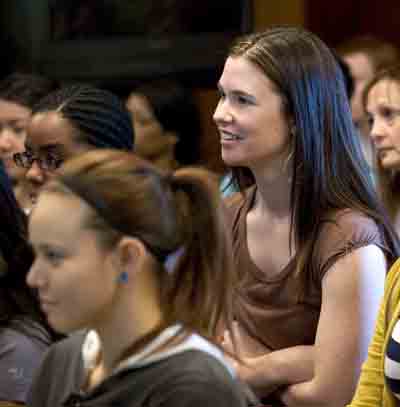 students enjoying the readings